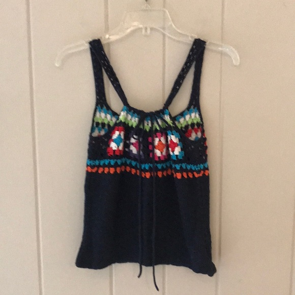Crochet Floral Knit Retro Tank Top - Picture 9 of 9